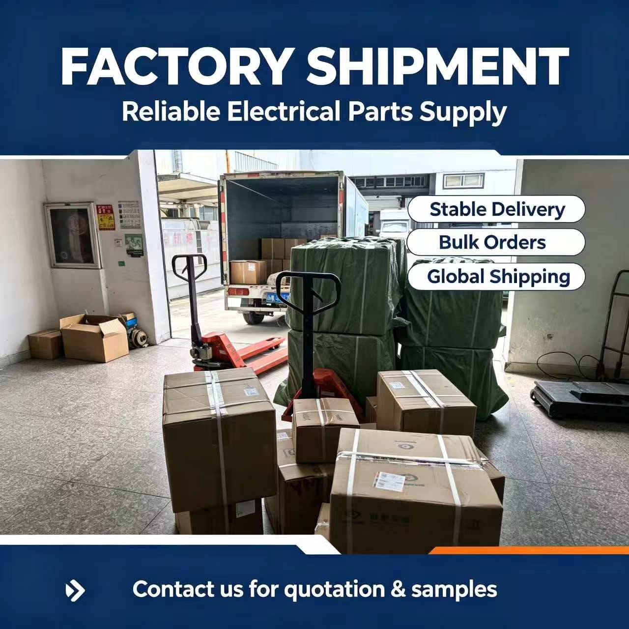 Yaming Electric – Un autre conteneur plein prêt à être expédié ! Composants de contrôle fiables, toujours en stock, toujours à temps