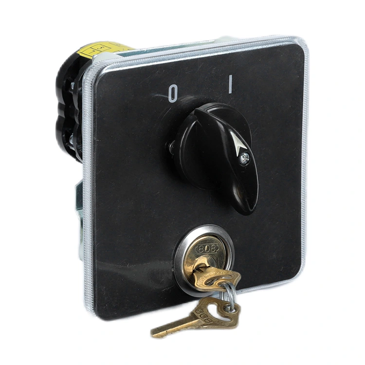 Commutateur à came rotatif combiné de commande à clé 40A, 7,5 kw