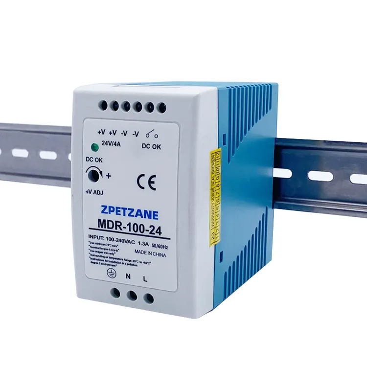 Alimentation à commutateur montée sur rail DIN MDR-100W